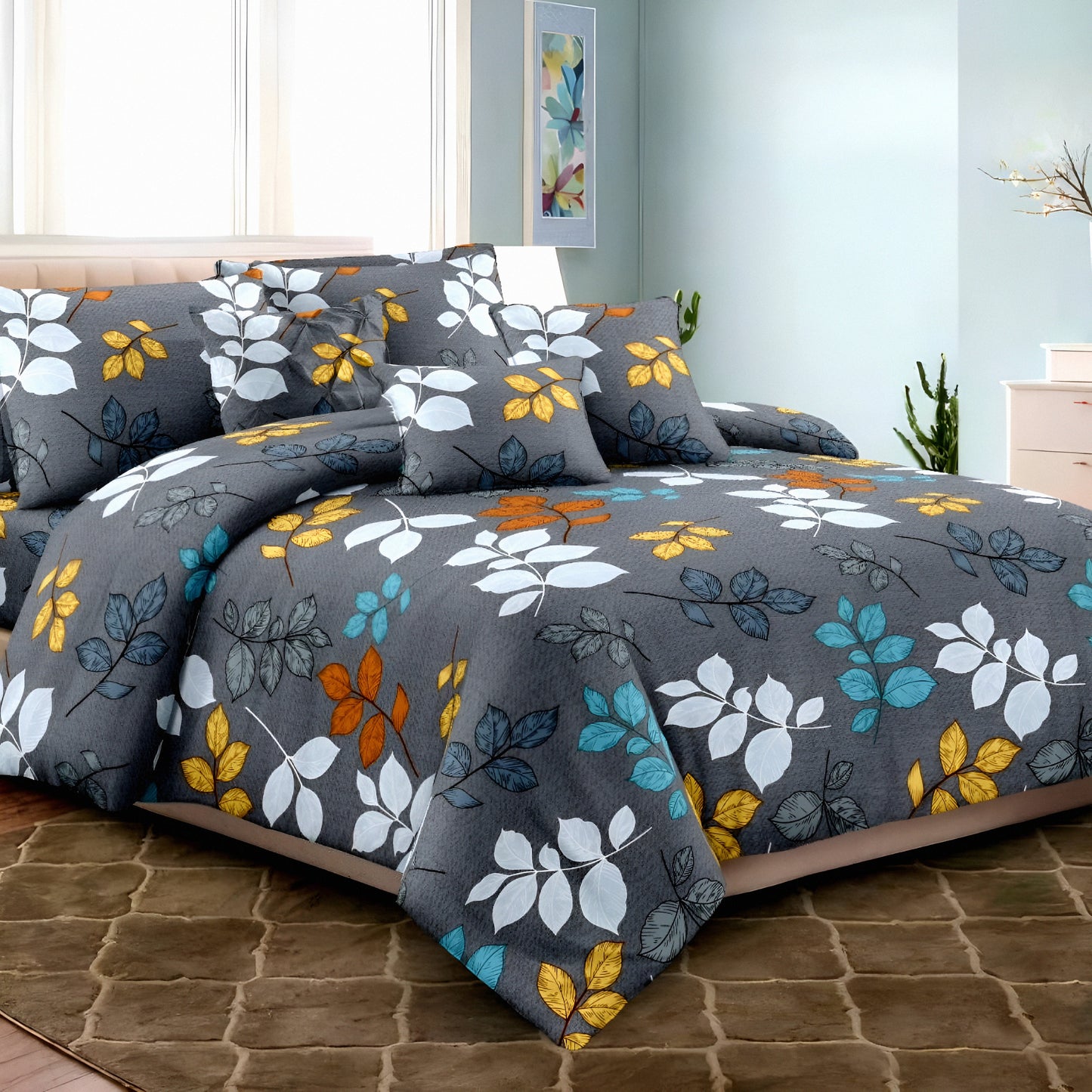 Tropical Floral Duvet Cover & Mix Cotton Bedsheet Wholesale UAE | Dubai Luxury Bedding Collection