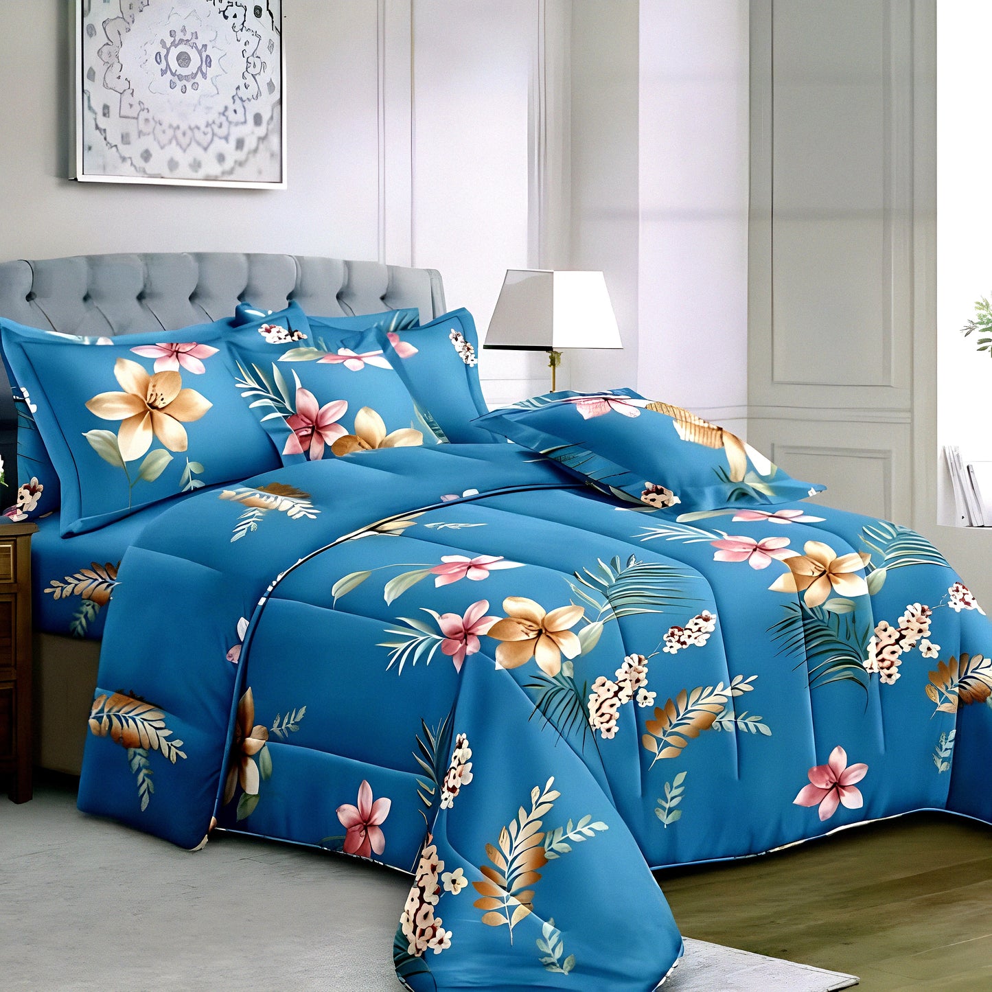 Elegant floral bedding set ideal for Dubai and Abu Dhabi homes
