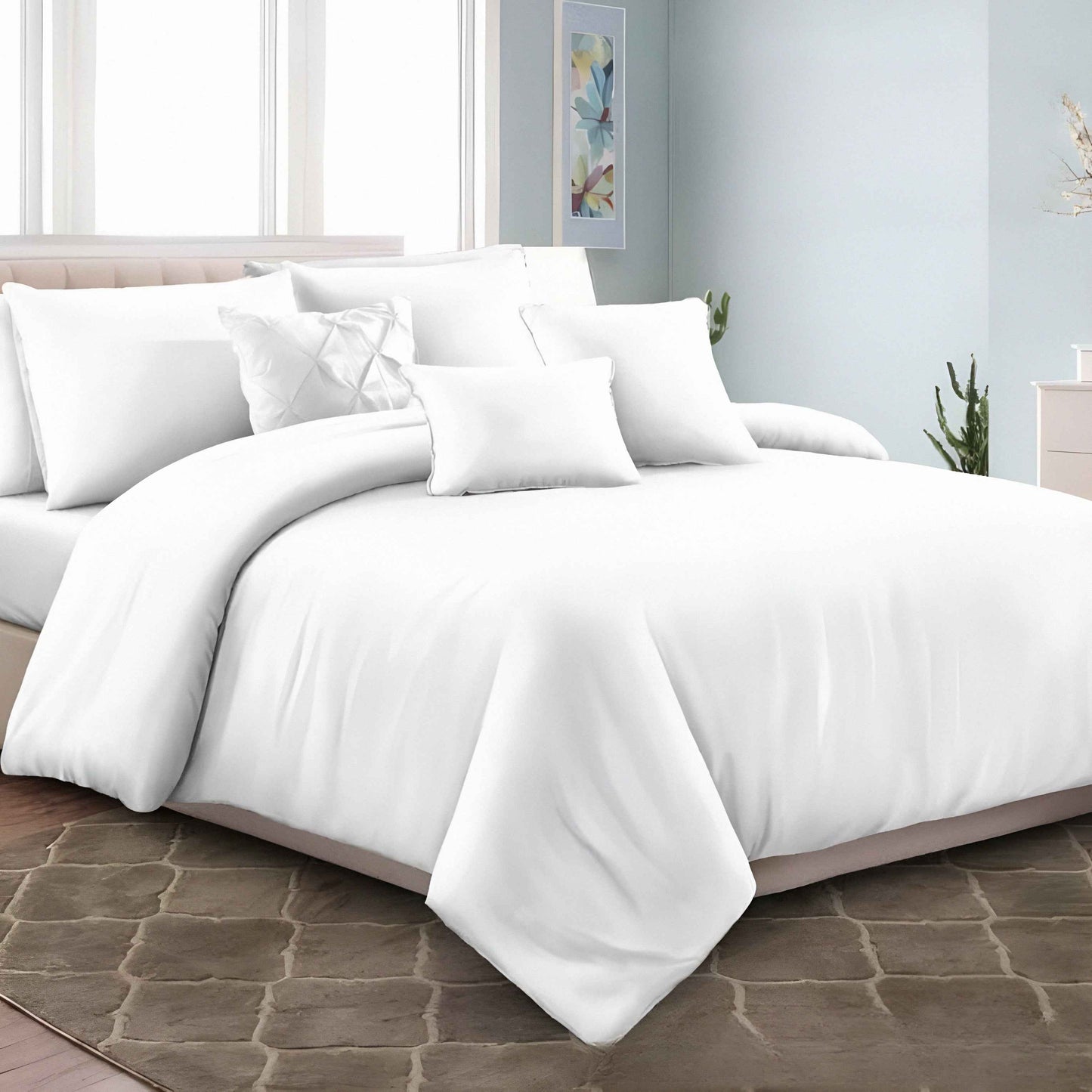 Plain Duvet Bedsheet Set Abu Dhabi | Luxury Hotel Collection - Julanar Home Decor