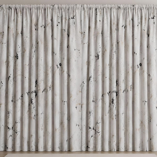 Luxury marble-print blackout curtains for Dubai homes — custom window curtains by Julanar Home Decor