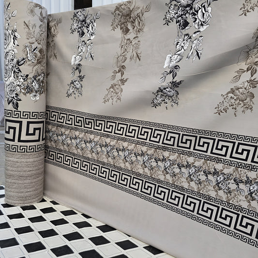 Luxury floral printed bedsheet fabric roll for wholesale bedding and hotel use