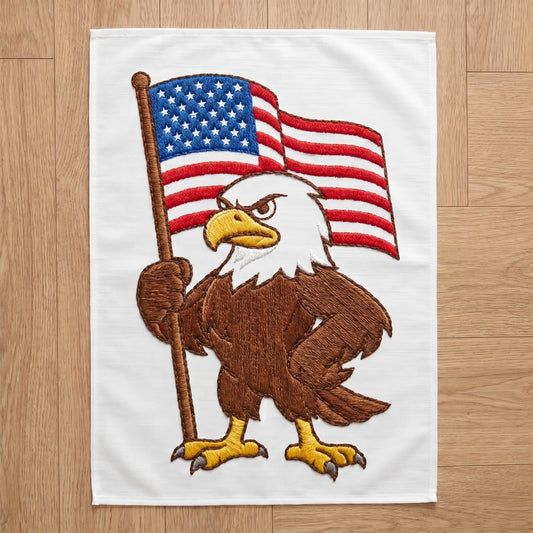 Embroidered eagle wall art hanging for modern home decor