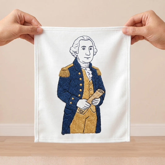 Classic embroidered gentleman portrait wall art for luxury home decoration