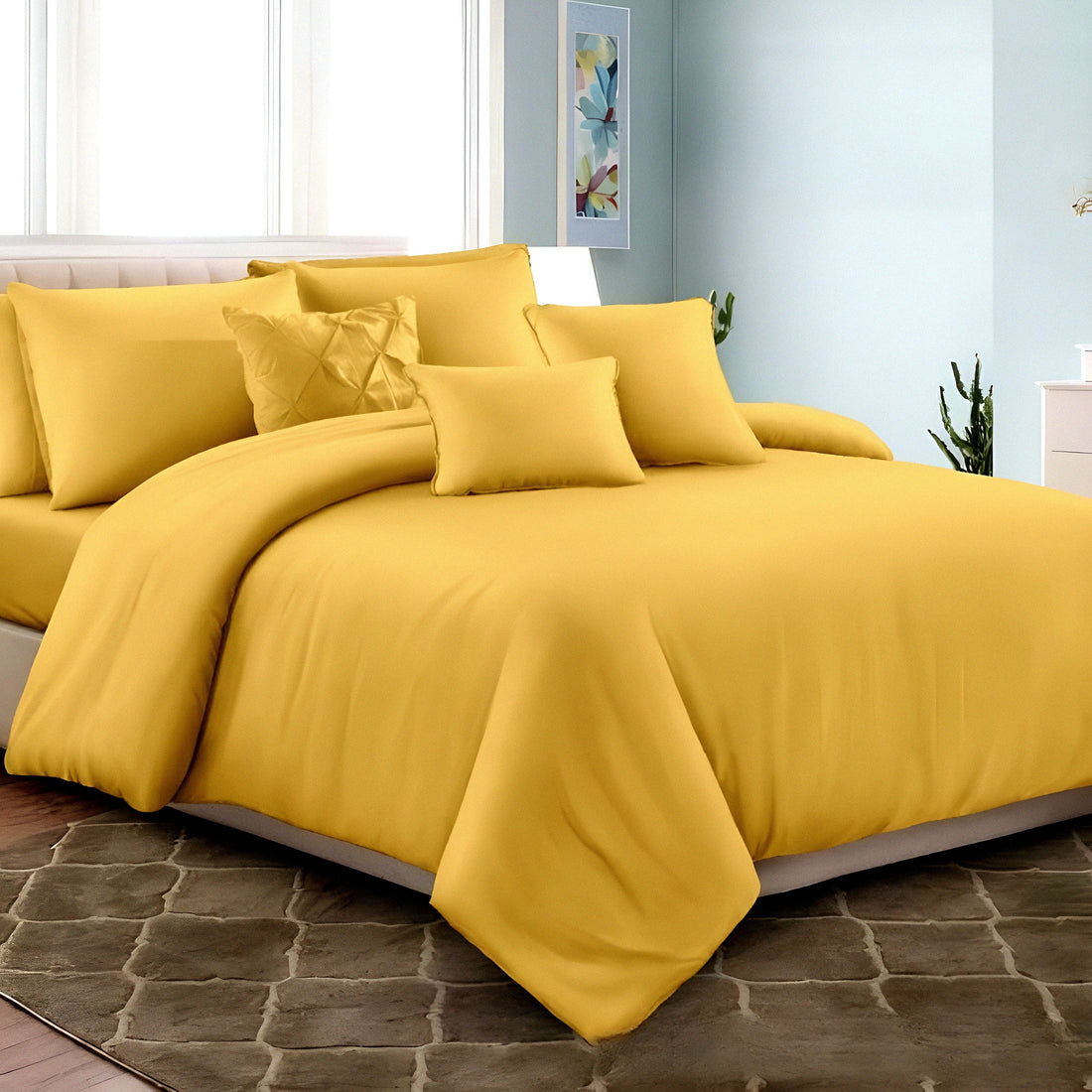 Luxury fitted bedsheet set on King size bed UAE — perfect bedsheet sizing guide Dubai | Julanar Home Decor
