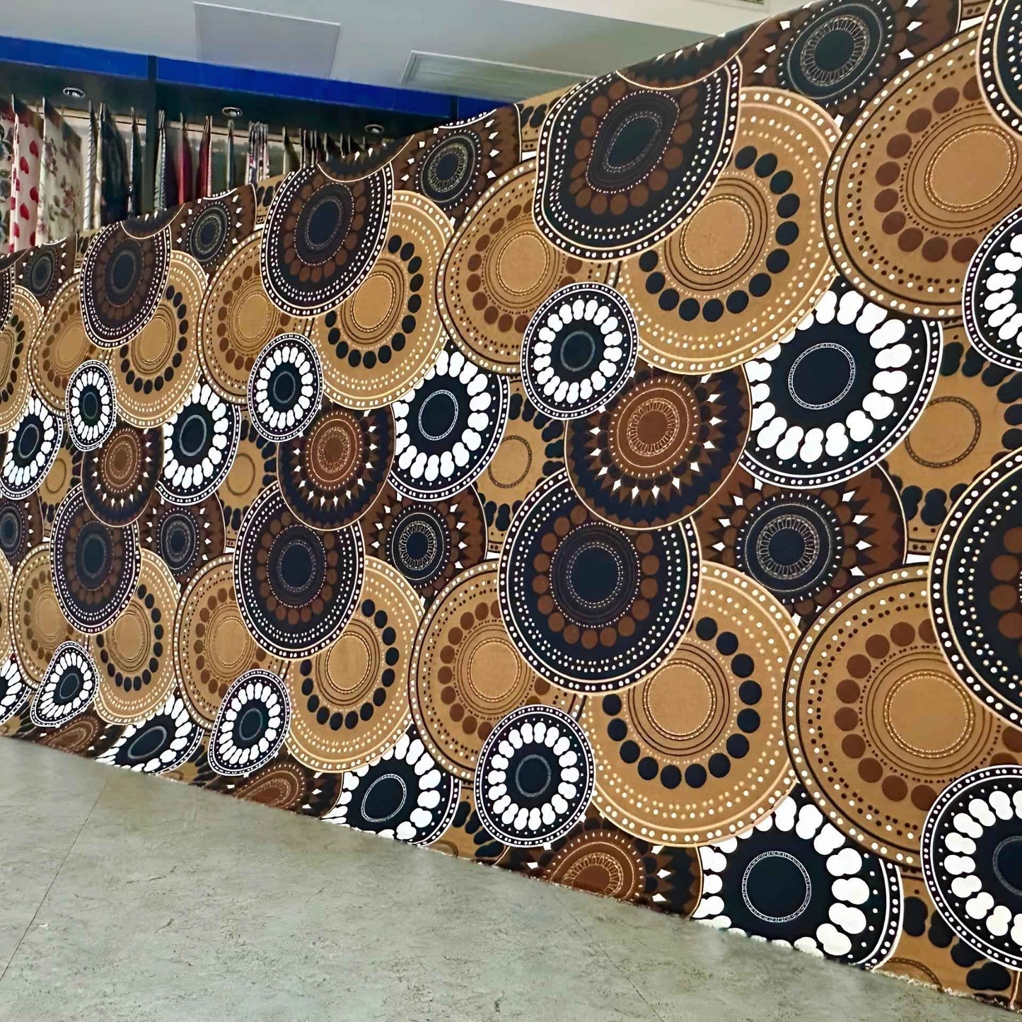 Modern Brown Circle Geometric Bedsheet Set | Soft Cotton Blend Bedding
