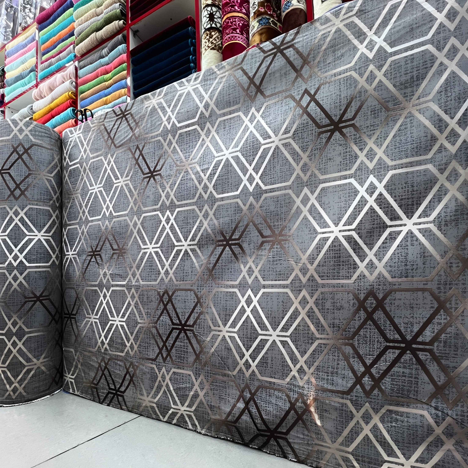 Dubai Bedsheet Roll | Modern Geometric Microfiber Cotton Bedsheet