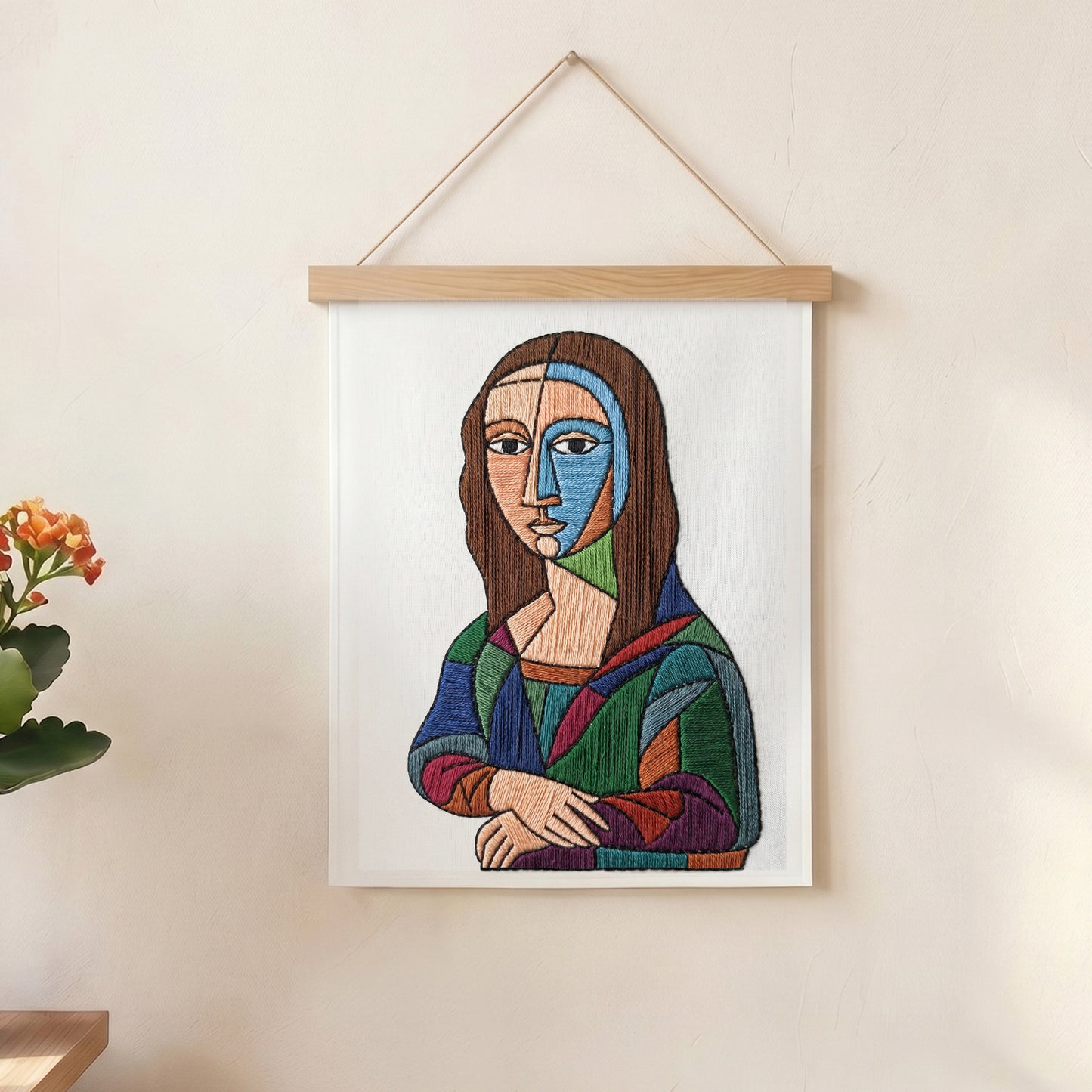 Handmade contemporary wall hanging artwork for living room decoration