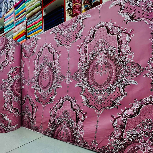 Luxury Pink Royal Bedsheet Roll Wholesale Dubai | Premium Bedding Fabric UAE