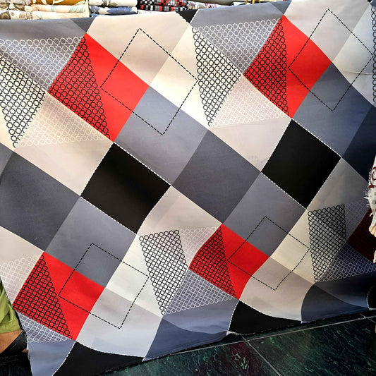 Dubai Bedsheet Roll | Modern Geometric Microfiber Cotton Bedsheet