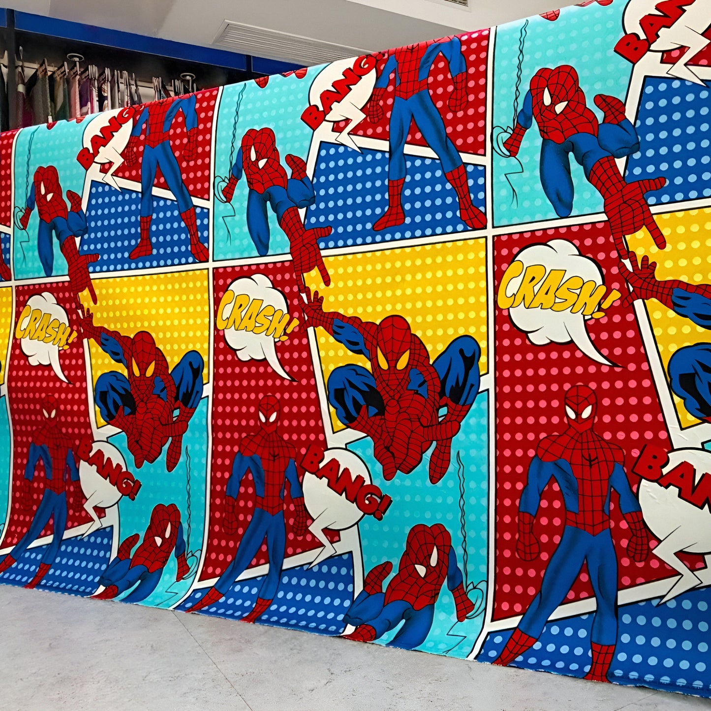 Spider Man printed cotton blend bedsheet roll