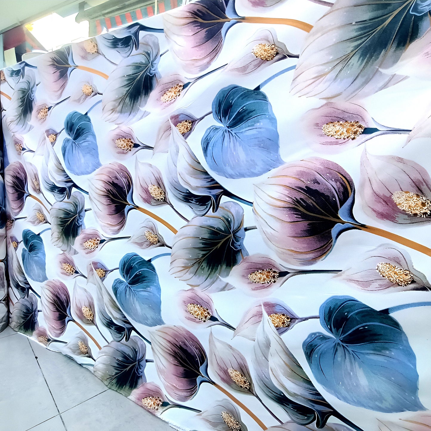 Wholesale Textile - Luxury Botanical Bedsheet Fabric Roll UAE - Julanar Home Decor