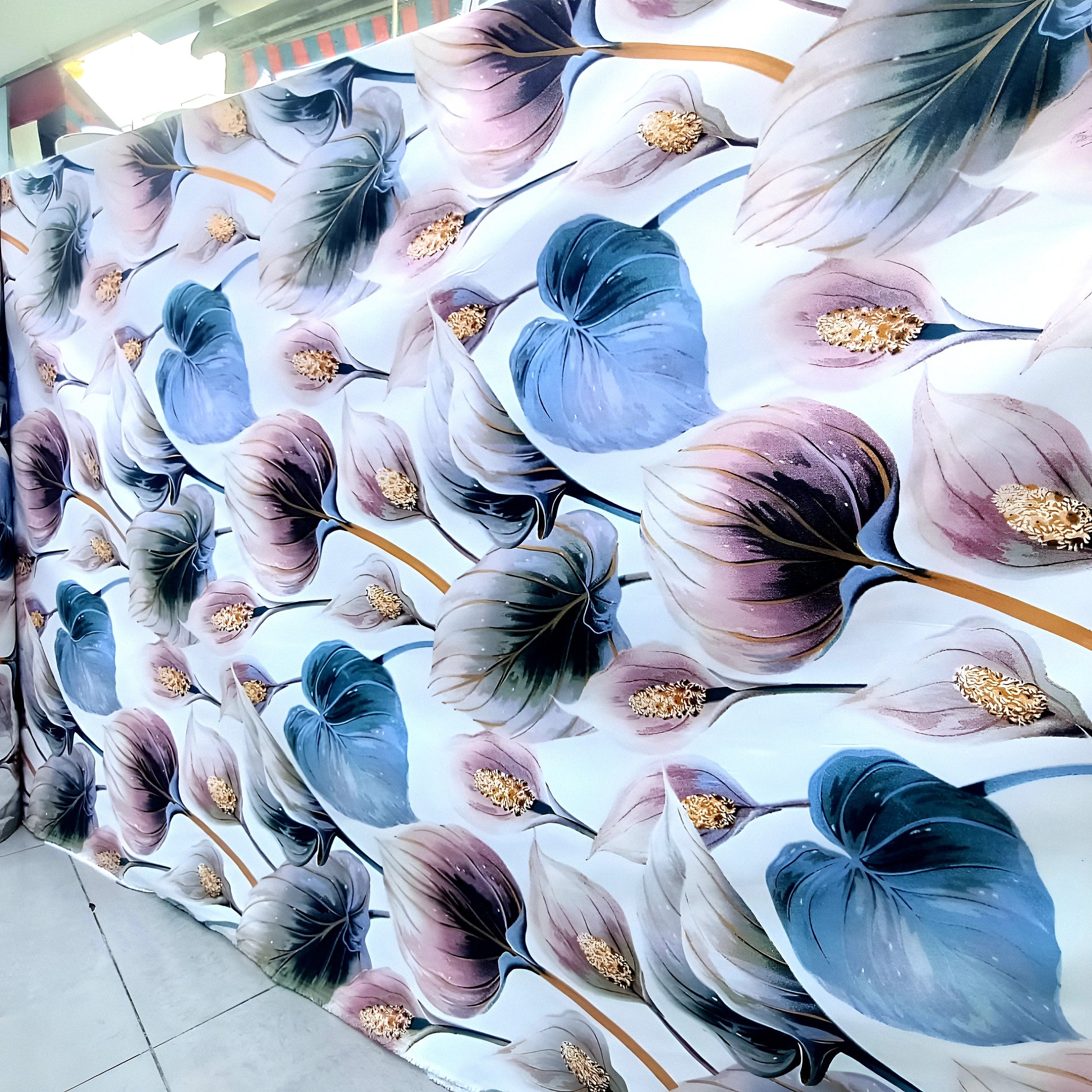 Wholesale Textile - Luxury Botanical Bedsheet Fabric Roll UAE - Julanar Home Decor