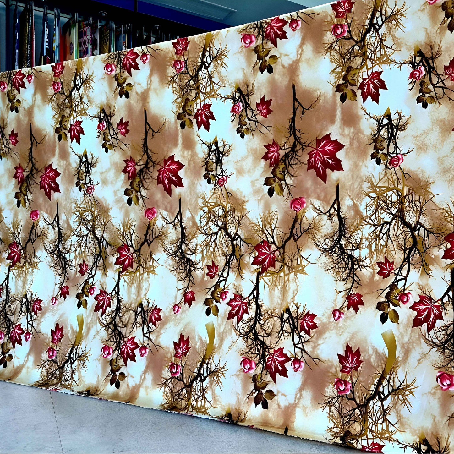 Blue Floral Printed Bedsheet Roll | Premium Microfiber Wholesale UAE - Julanar Home Decor