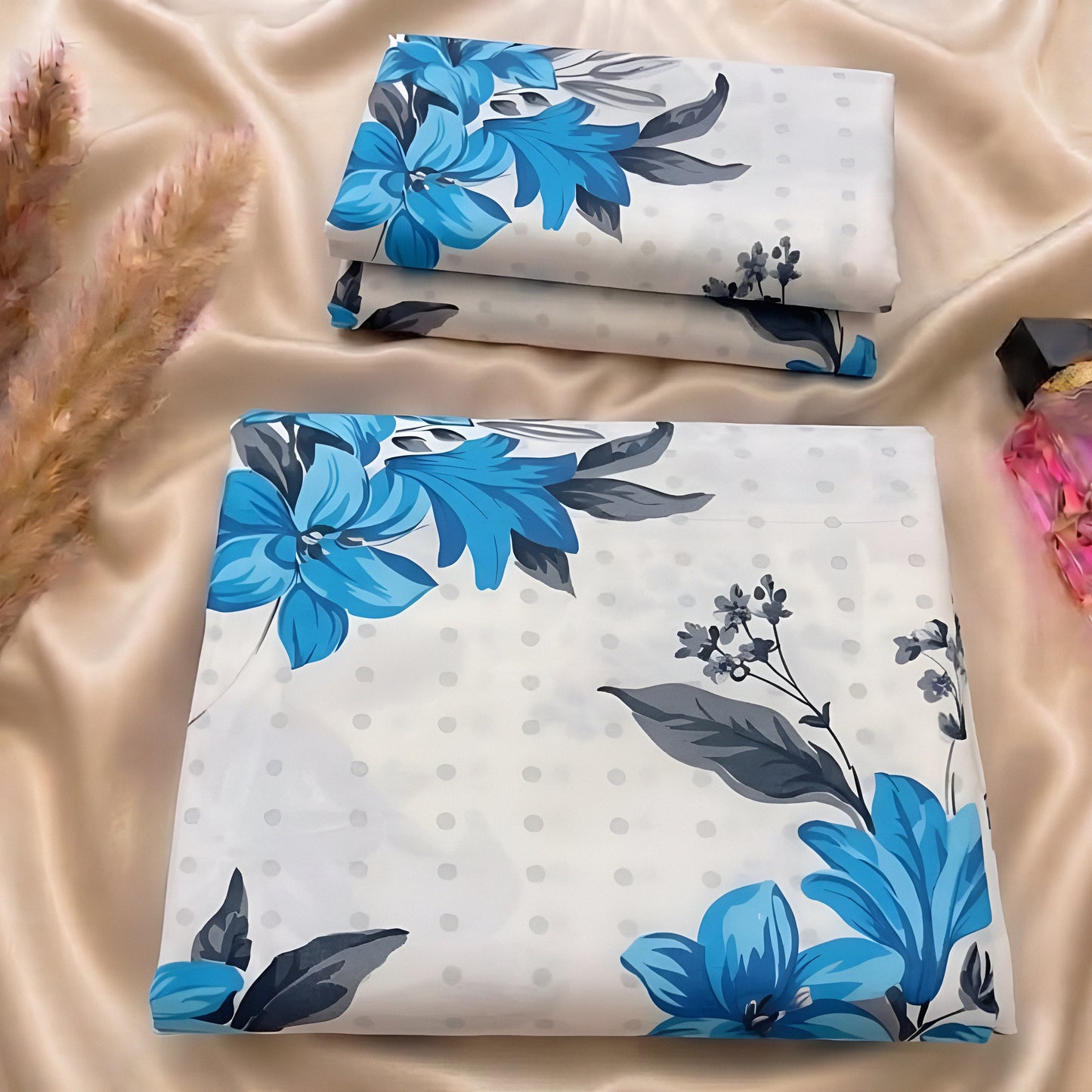 Luxury Floral Printed Soft Cotton Bedsheet Set Dubai UAE – Wholesale