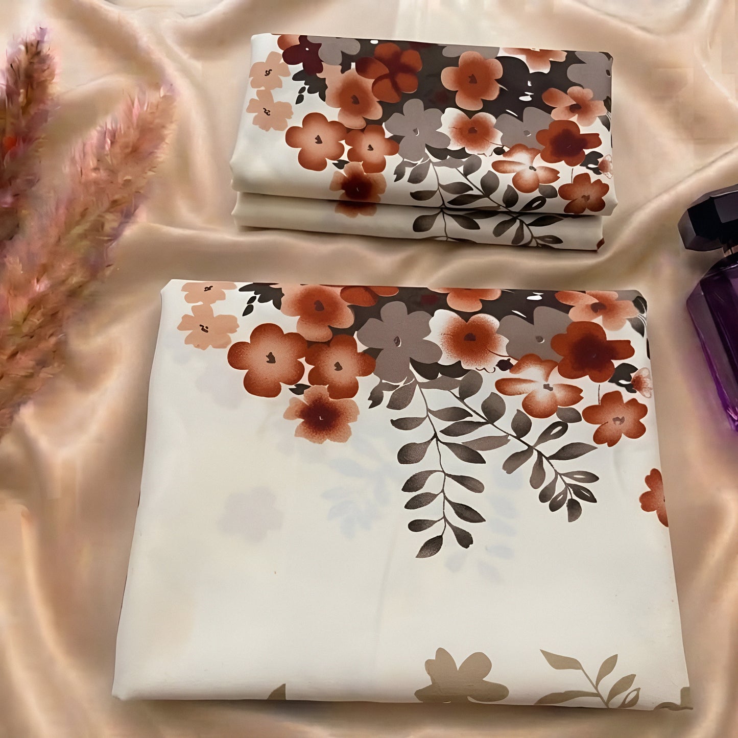 Luxury Red Floral Bedsheet Set – Wholesale Available In UAE Dubai
