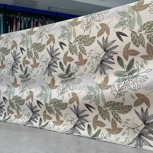 Botanical leaf print luxury bedsheet with soft fabric design