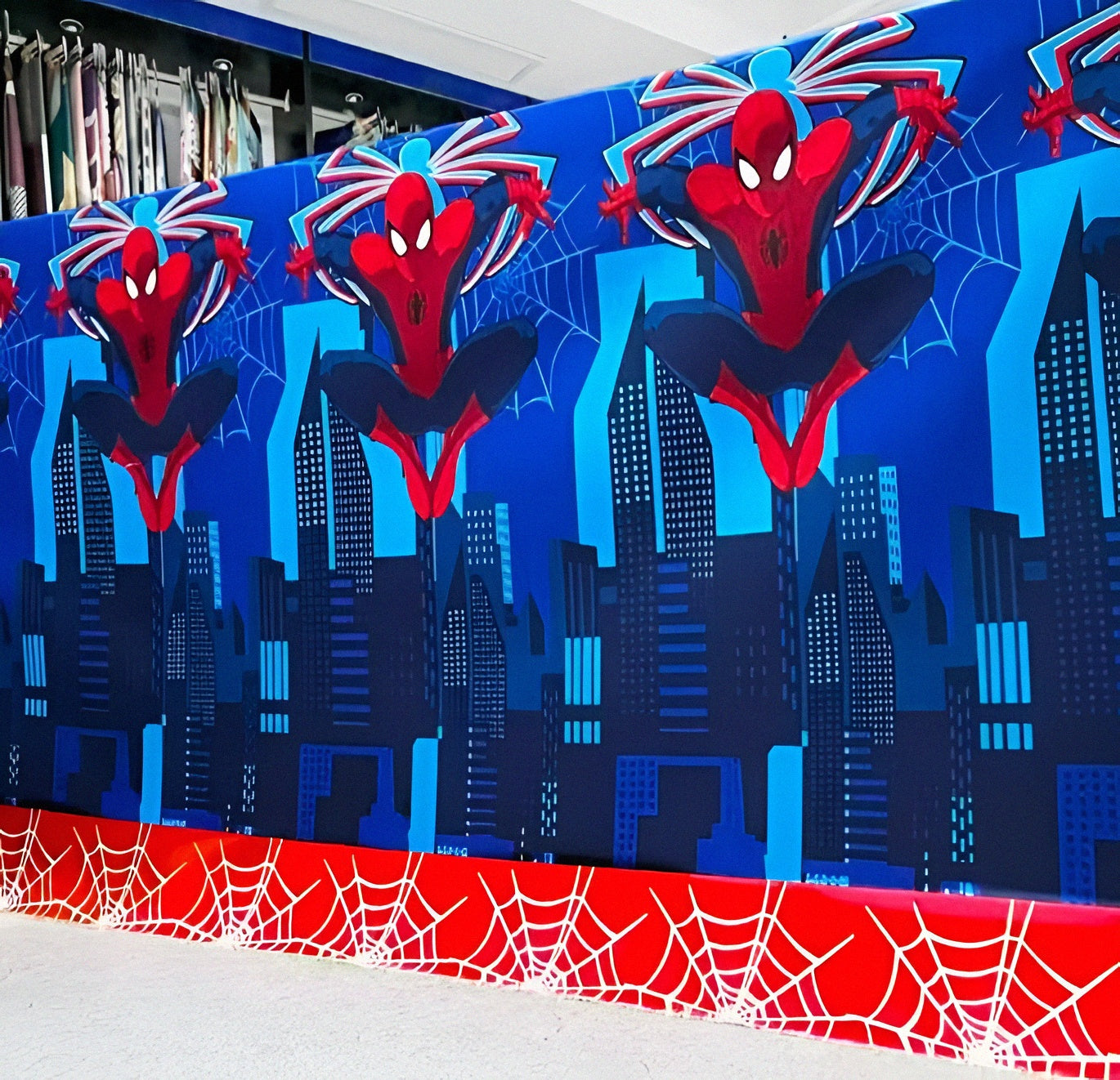 Colorful superhero kids bedding fabric in Dubai