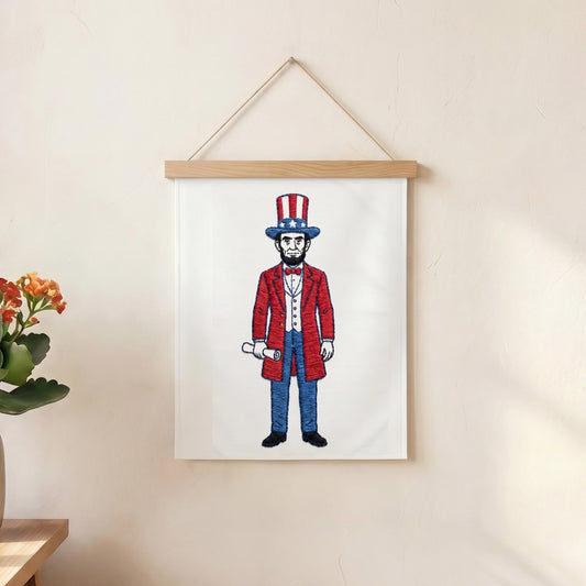 Embroidered patriotic gentleman wall art hanging for home decor UAE