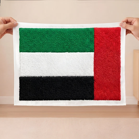 UAE Flag Wall Art – Soft Textured Hanging Decor | UAE National Home Decoration