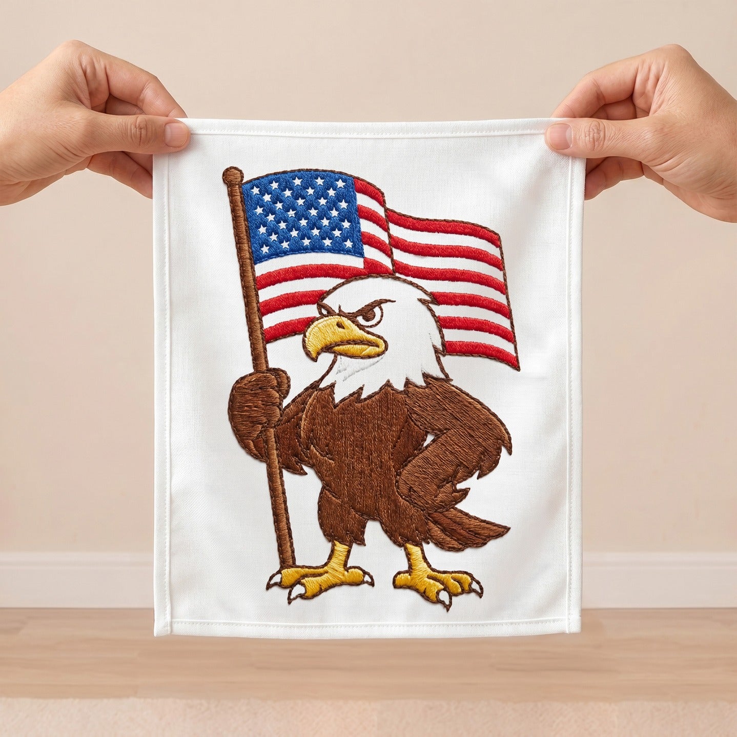 Stylish eagle wall decor with USA flag design for home