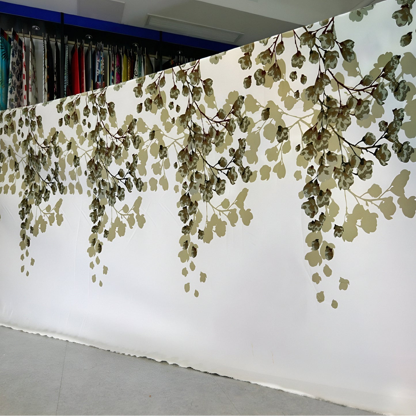 Floral printed bedsheet fabric roll with soft cotton texture