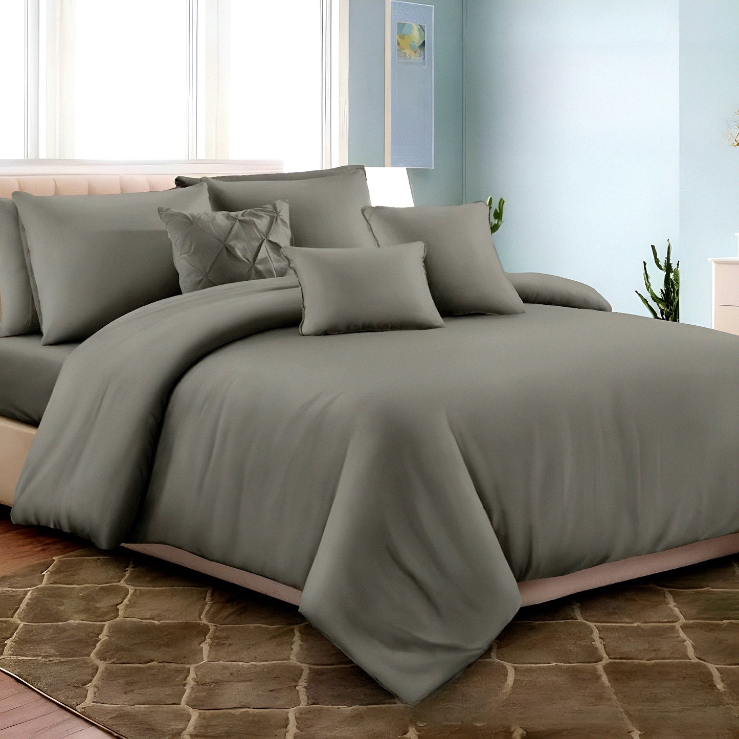 Luxury Plain Cotton Bedsheet Set Dubai | Soft Hotel Quality Bedding UAE