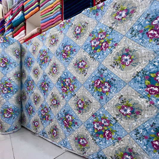 Bedding Roll For Wholesale - Pink Floral Bedsheet Fabric by Julanar Home Decor - Julanar Home Decor