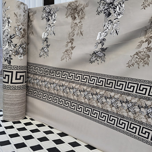 Floral printed luxury bedsheet fabric roll for wholesale bedding use