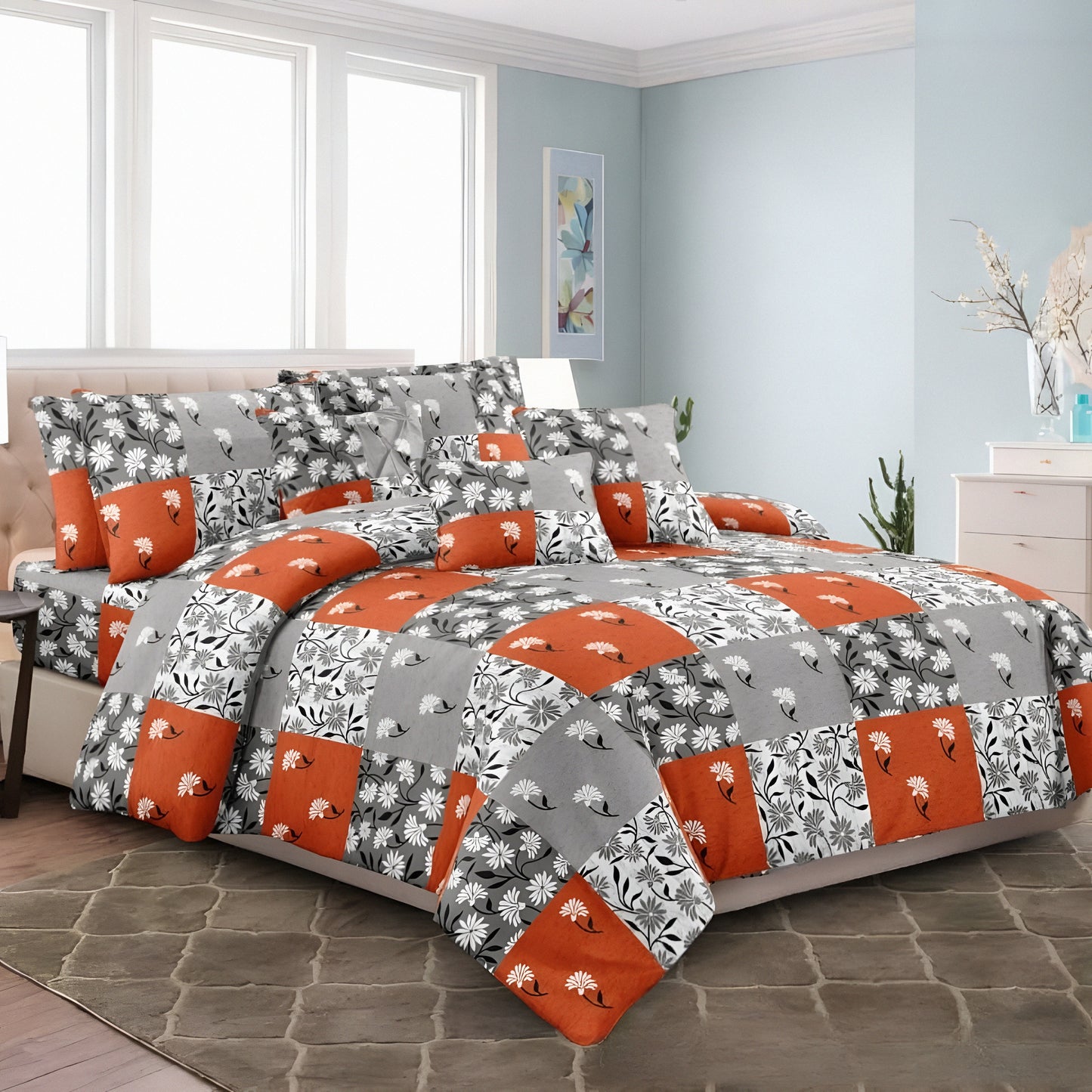 Luxury Leaf Print Bedsheet Set & Roll Wholesale UAE Dubai & Abu Dhabi