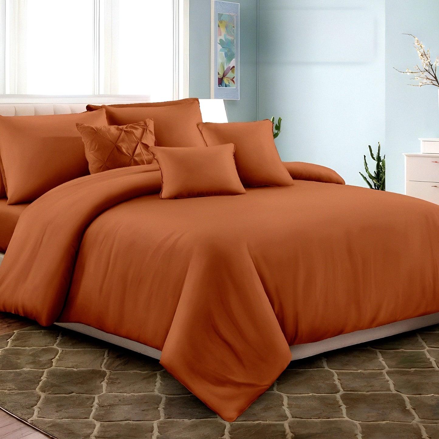Luxury Plain Cotton Bedsheet Set Dubai | Soft Hotel Quality Bedding UAE