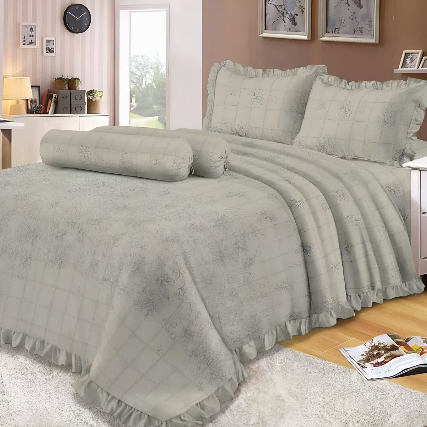 Luxiry soft breathable mix cotton texture bedsheet — نسيج قابل للتنفس ومريح
