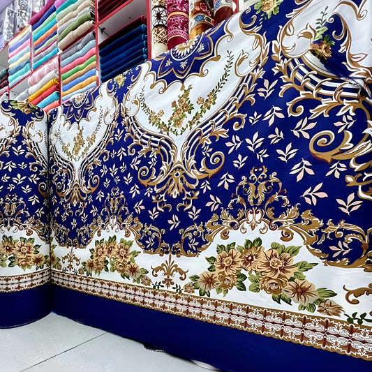 Red Bedsheet Roll Wholesale | Burgundy Leaf Print Cotton Blend Fabric - Julanar Home Decor