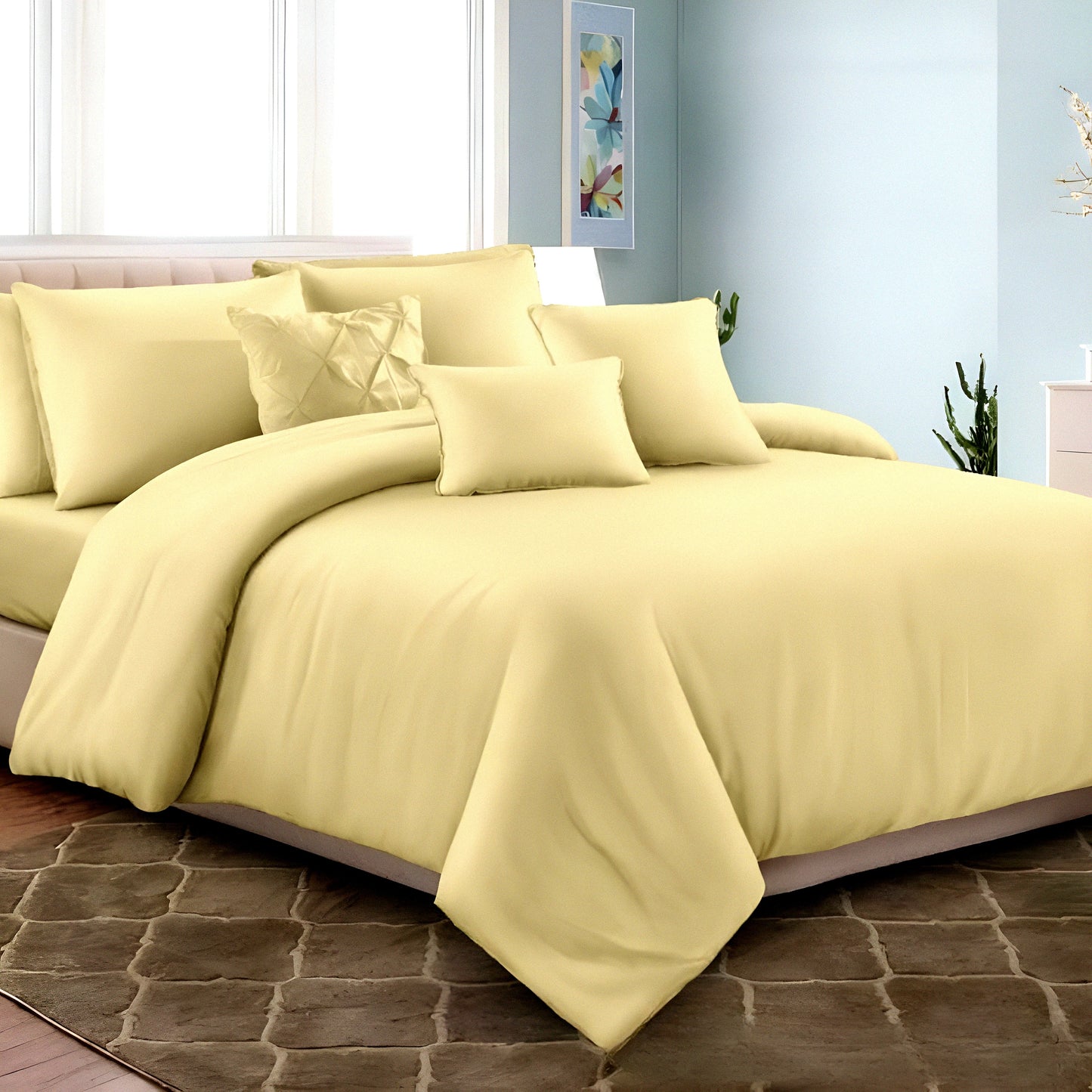 Luxury Plain Cotton Bedsheet Set Dubai | Soft Hotel Quality Bedding UAE