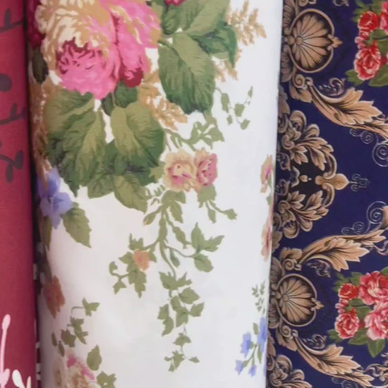 Luxury Floral Print Cotton Bedsheet Roll Shop Video