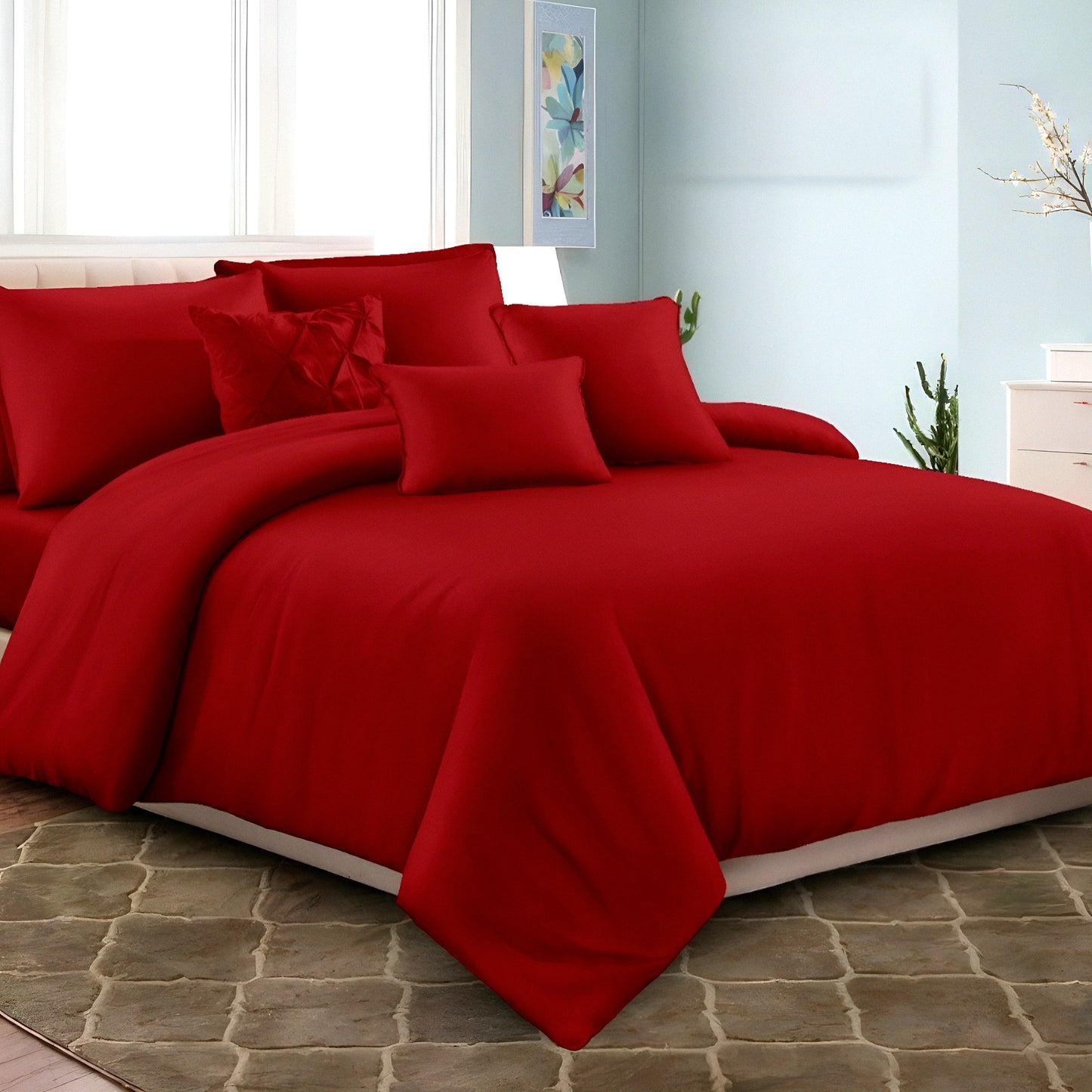 Luxury Plain Cotton Bedsheet Set Dubai | Soft Hotel Quality Bedding UAE