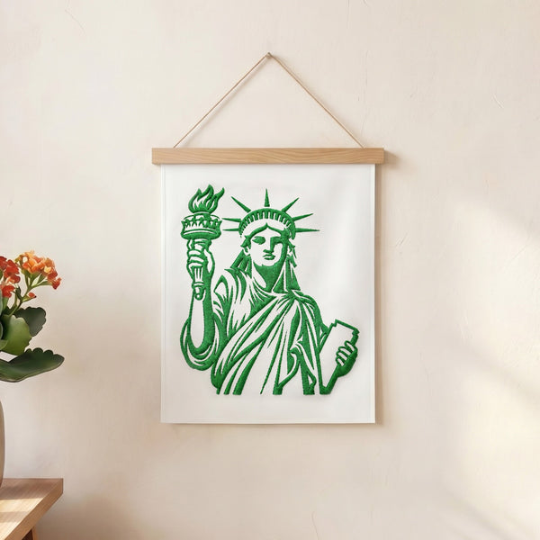 Embroidered Statue of Liberty wall decor hanging for home